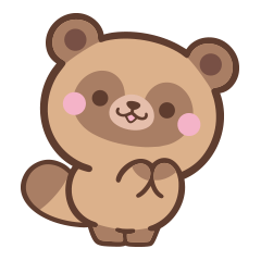 文字なし1♪まんまるタヌキさん