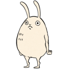 動くしろいうさぎさん