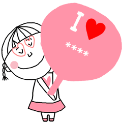 大好きな人に送るカスタムスタンプ＊ピンク