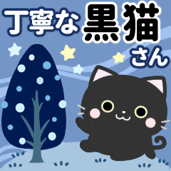 丁寧な黒猫さん