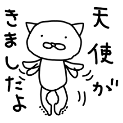 お気楽な白い猫