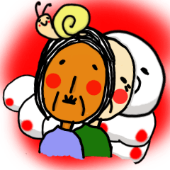 しろイモムシとカタツムリ♪②