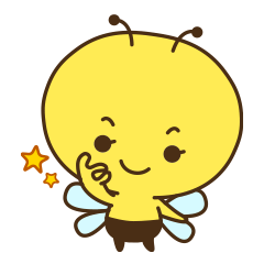 シンプルスタンプ！ミツバチのすてぃんがあ