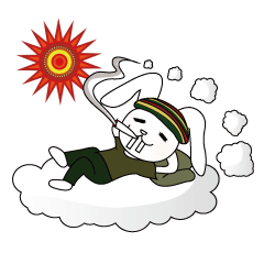 レゲエな赤目のウサギ