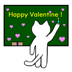 ほっこり、白ネコさんのメッセージ