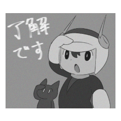 レトロ風キャラのスタンプ