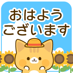 茶トラの癒し言葉スタンプ2(夏)