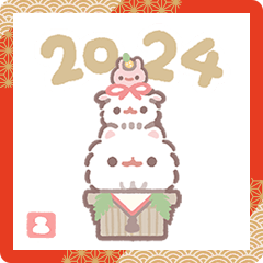 ポメラニアンもち -2024年賀-