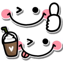 気持ちを伝えるシンプル顔文字