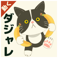 ハチワレぶーにゃんde駄洒落【動く】