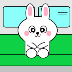 ミニうさ動くスタンプ1