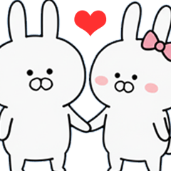 カップル♡ちびうさぎ♡メリクリあけおめ