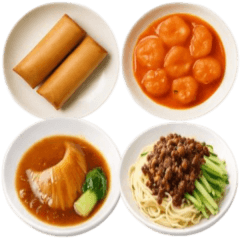 文字なし！ごちそうスタンプ16・中華料理