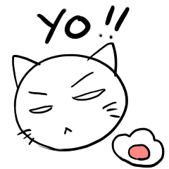 白バージョンのネコのO.J