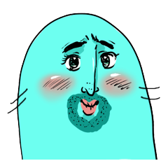 水色でぬるっとしています。