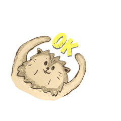 マヌルネコのんびりスタンプ