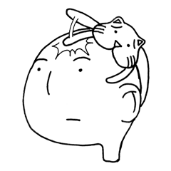 太郎と猫のかまって