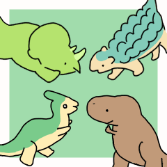 恐竜いろいろスタンプ！