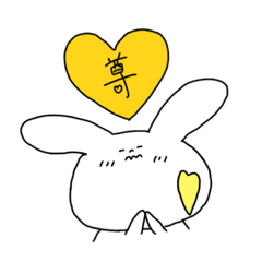 黄色推しのぱすてるうさぎ