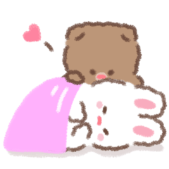 もこうさ&もこくまカップルスタンプ♡