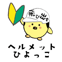 飛び出すヘルメットひよっこ