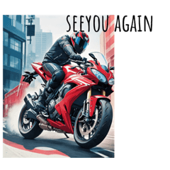 かっこいいバイクのスタンプ