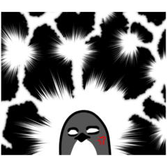 ペンギンが怒ってるだけのスタンプ