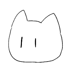 変な猫スライムのスタンプ