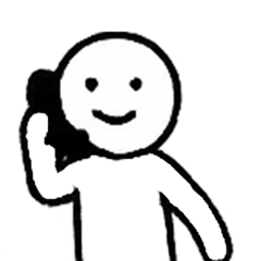 電話に出るスタンプ