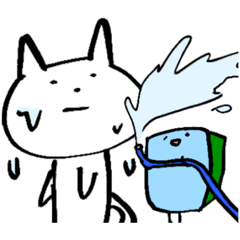 青いスポンジと白いねこ 大人気 第２弾！