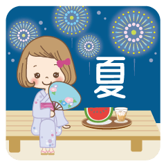 前髪短めな女の子の【夏のおもいやり♡】