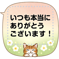 吹き出し☆猫たちのメッセージスタンプ
