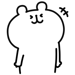 ゆるくま57　デフォルト風スタンプ