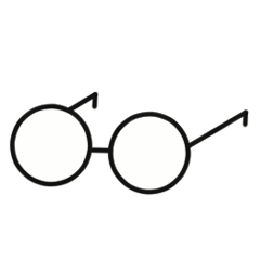 メガネのスタンプ【組み合わせ/アレンジ】