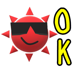 夏の太陽でデカ文字シンプルに