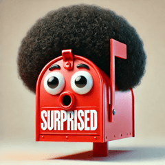 アフロ郵便ポストのスタンプ@SFW