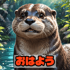 カワウソ即レススタンプ