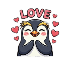 珍しいペンギンのLINEスタンプ